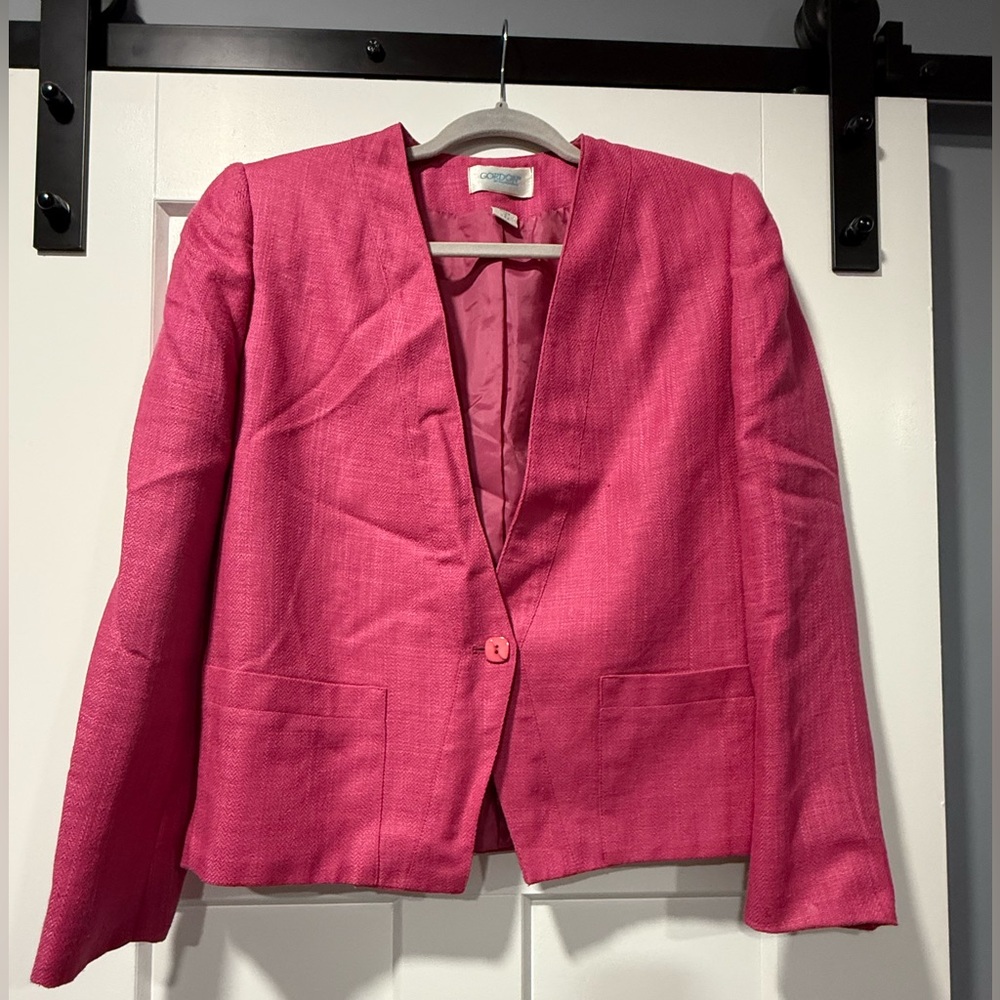 Vintage Women's Pink Blazer by Gordon Size 4